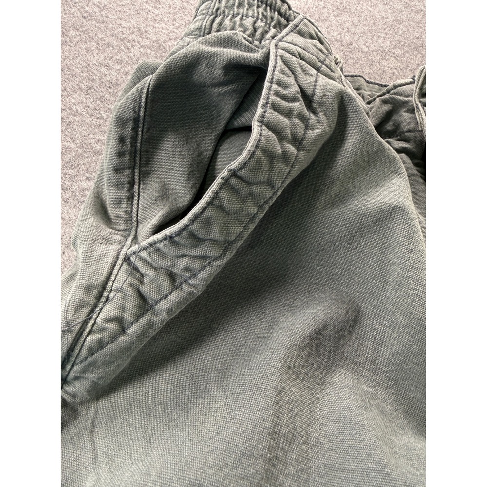American Eagle Cargo Pants Womens 2 Blue Gray Stretch Wide Leg Utility - Picture 13 of 16